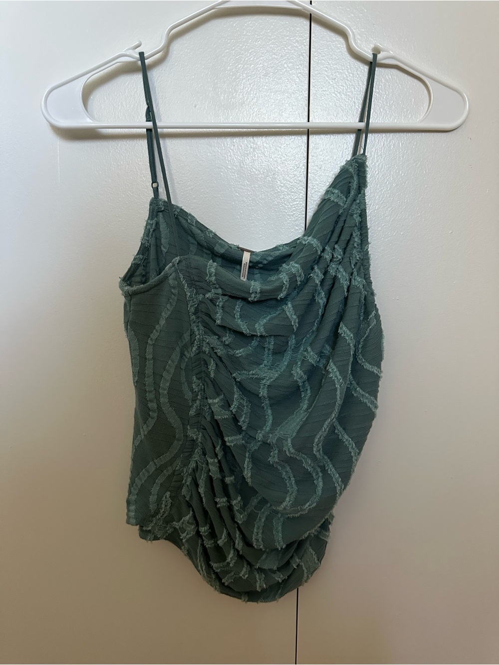 Free People Sage Green Draped Cami Tank